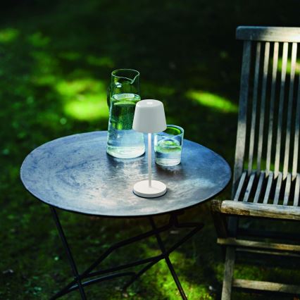 Ideal Lux - LED Dimmable touch outdoor table lamp CUTE LED/2,5W/3,7V 3000 mAh USB 2200-2700K IP65 white