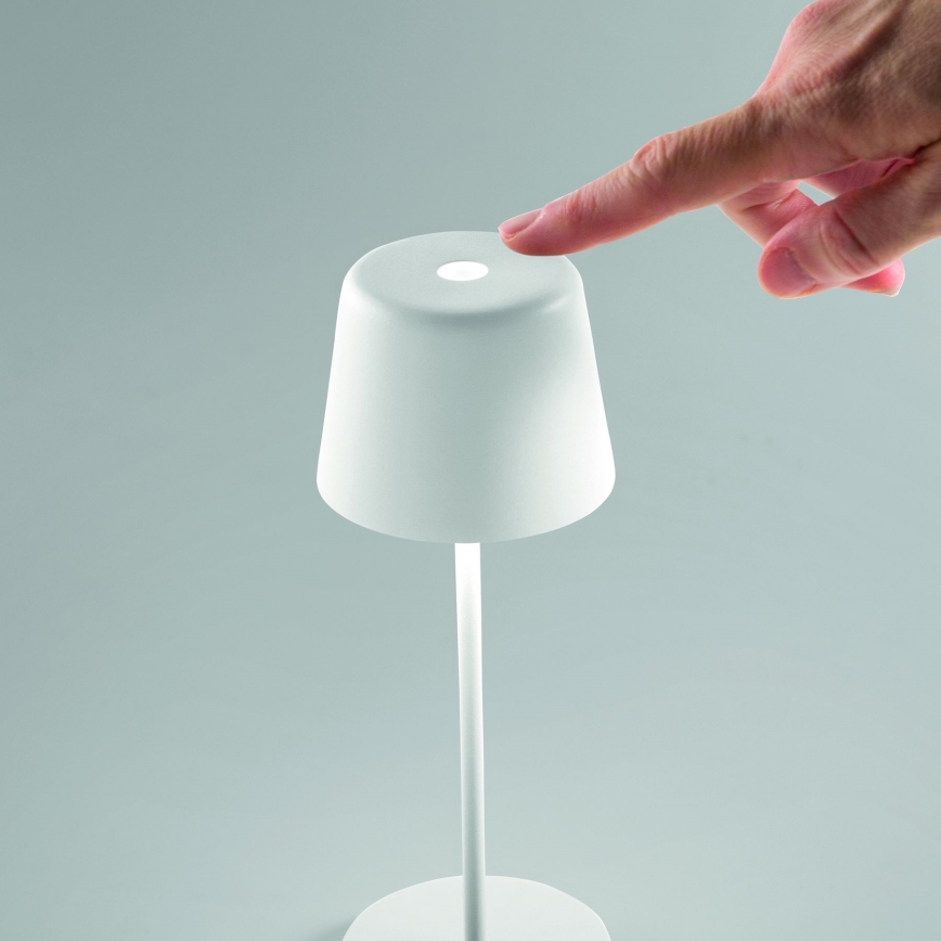 Ideal Lux - LED Dimmable touch outdoor table lamp CUTE LED/2,5W/3,7V 3000 mAh USB 2200-2700K IP65 white