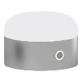 Ideal Lux - LED Dimmable touch table lamp MIGNON LED/5W/5V 1500 mAh d. 10 cm CRI 90 shiny chrome