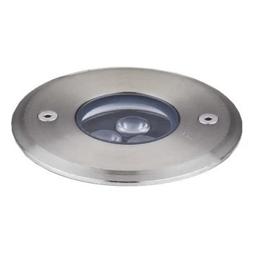 Ideal Lux - LED Driveway light FLOOR LED/3W/230V d. 9 cm CRI 90 IP67 shiny chrome
