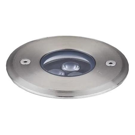 Ideal Lux - LED Driveway light FLOOR LED/3W/230V d. 9 cm CRI 90 IP67 shiny chrome