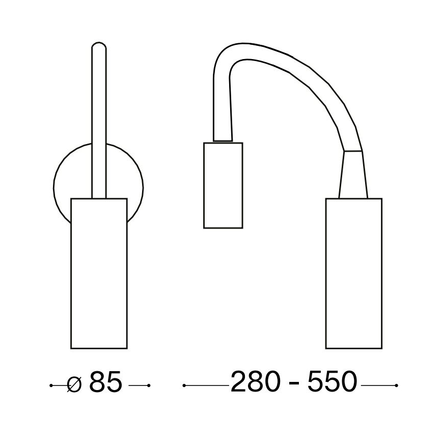 Ideal Lux - LED Flexible small lamp FOCUS LED/3,5W/230V CRI 90 black