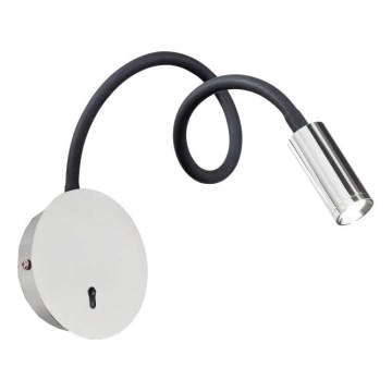 Ideal Lux - LED Flexible small lamp FOCUS LED/3,5W/230V CRI 90 grey/shiny chrome