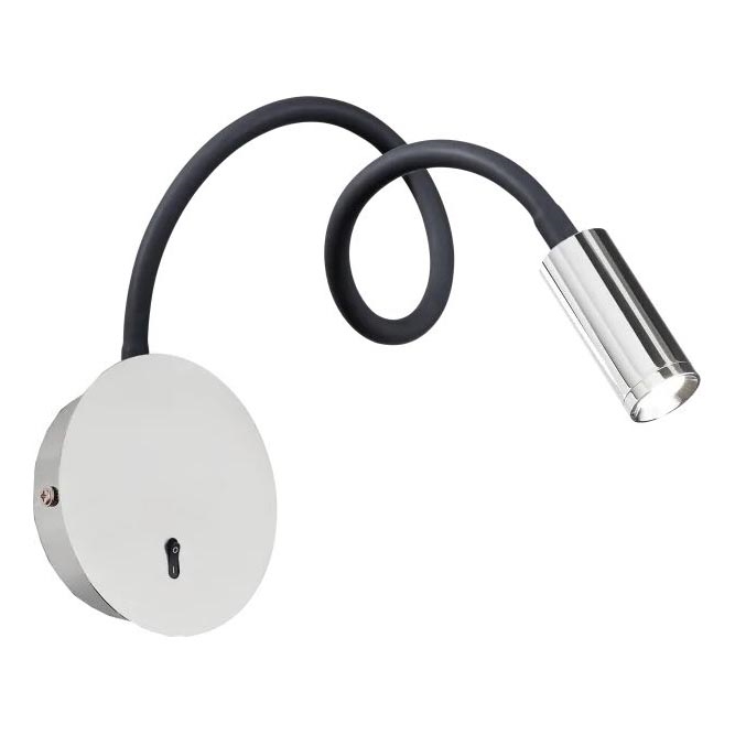 Ideal Lux - LED Flexible small lamp FOCUS LED/3,5W/230V CRI 90 grey/shiny chrome
