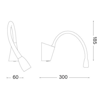 Ideal Lux - LED Flexible small lamp GOOSE LED/3W/230V CRI 90 white
