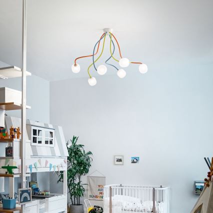 Ideal Lux - LED Flexible surface-mounted chandelier OCTOPUS 6xG9/3W/230V colorful