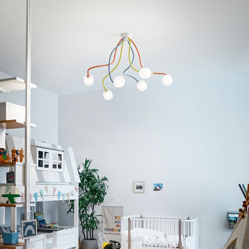 Ideal Lux - LED Flexible surface-mounted chandelier OCTOPUS 6xG9/3W/230V colorful