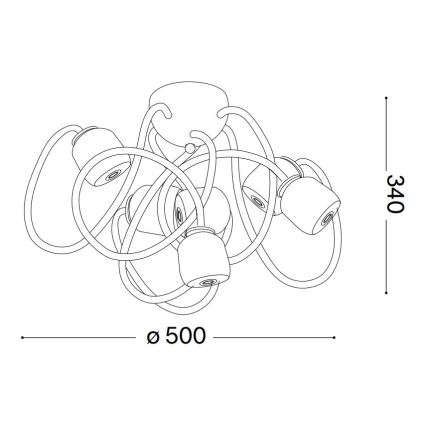 Ideal Lux - LED Flexible surface-mounted chandelier OCTOPUS 6xG9/3W/230V colorful