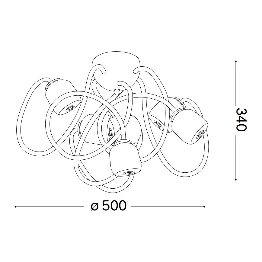 Ideal Lux - LED Flexible surface-mounted chandelier OCTOPUS 6xG9/3W/230V colorful