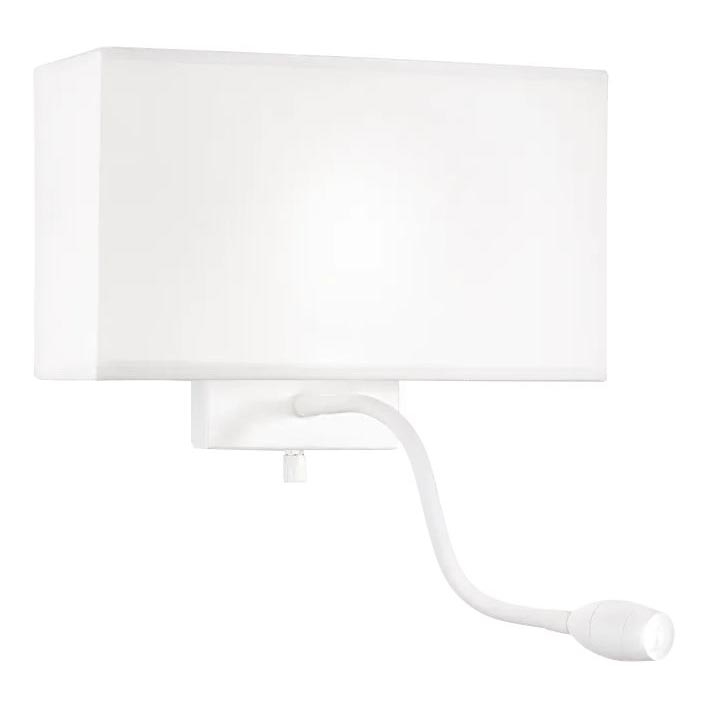 Ideal Lux - LED Flexible wall lamp HOTEL 1xE27/60W/230V + LED/1,5W white