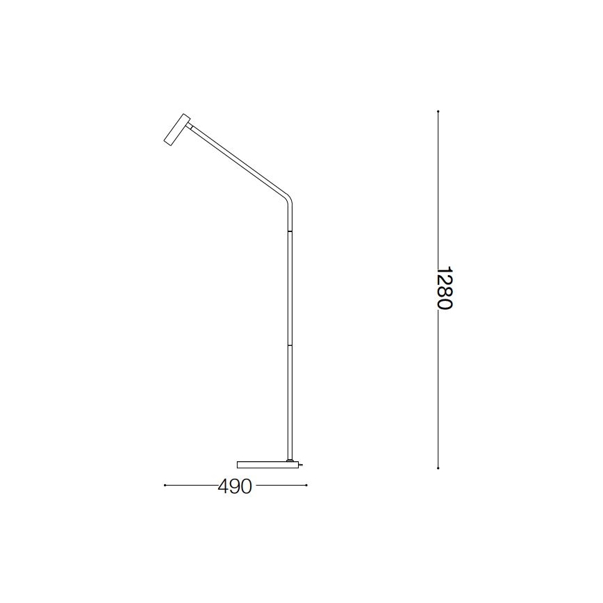 Ideal Lux - LED Floor lamp EASY LED/3,5W/230V CRI 90 black