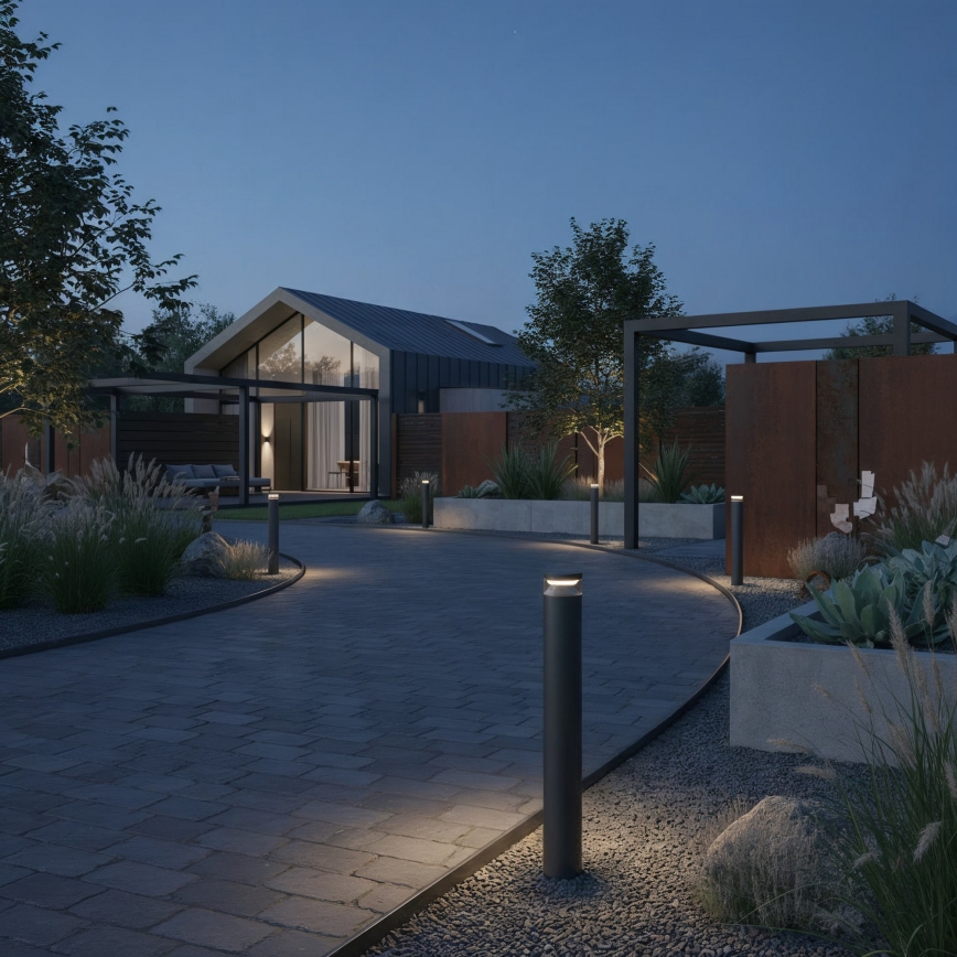 Ideal Lux - LED Outdoor lamp BOEING LED/14W/230V 100 cm CRI 90 IP65 black