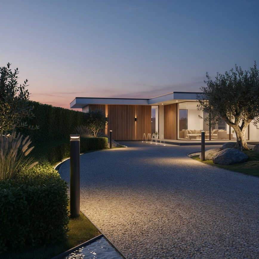 Ideal Lux - LED Outdoor lamp BOEING LED/14W/230V 100 cm CRI 90 IP65 black