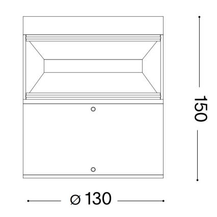 Ideal Lux - LED Outdoor lamp BOEING LED/14W/230V 15 cm CRI 90 IP65 anthracite