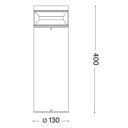 Ideal Lux - LED Outdoor lamp BOEING LED/14W/230V 40 cm CRI 90 IP65 anthracite