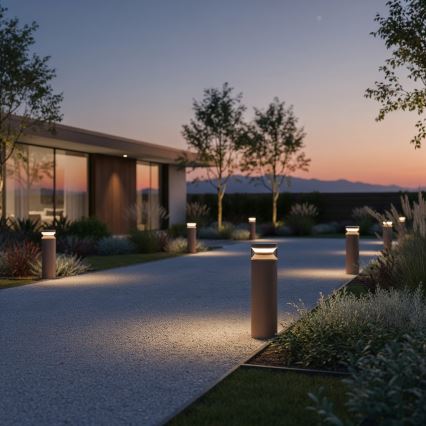 Ideal Lux - LED Outdoor lamp BOEING LED/14W/230V 40 cm CRI 90 IP65 brown