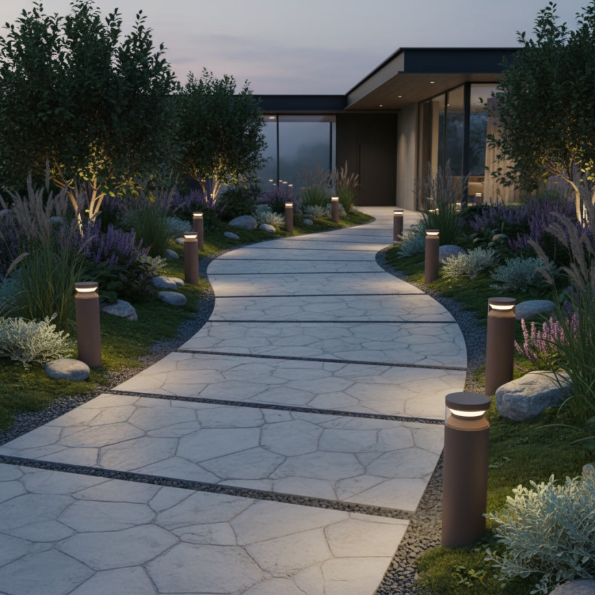 Ideal Lux - LED Outdoor lamp BOEING LED/14W/230V 40 cm CRI 90 IP65 brown