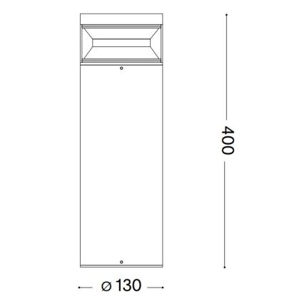 Ideal Lux - LED Outdoor lamp BOEING LED/14W/230V 40 cm CRI 90 IP65 brown