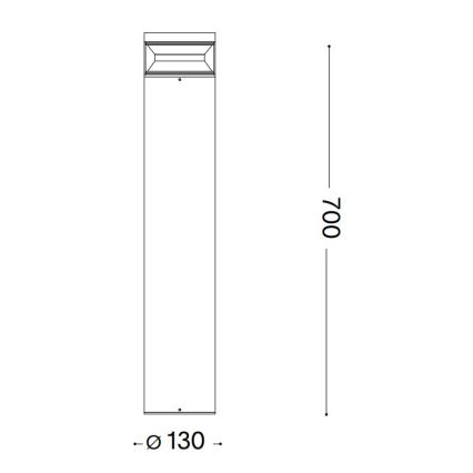 Ideal Lux - LED Outdoor lamp BOEING LED/14W/230V d. 70 cm CRI 90 IP65 black