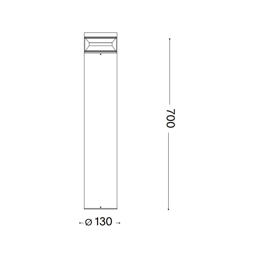 Ideal Lux - LED Outdoor lamp BOEING LED/14W/230V d. 70 cm CRI 90 IP65 brown