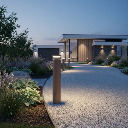 Ideal Lux - LED Outdoor lamp BOEING LED/14W/230V d. 70 cm CRI 90 IP65 brown