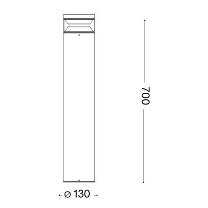 Ideal Lux - LED Outdoor lamp BOEING LED/14W/230V d. 70 cm CRI 90 IP65 brown