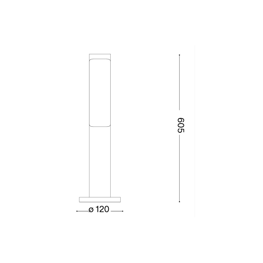 Ideal Lux - ETERE LED Outdoor Lamp, 9,5W/230V, 4000K, 60 cm, CRI 90, IP44, brown