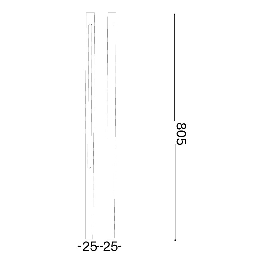 Ideal Lux - LED Outdoor Lamp JEDI LED/12W/230V 80 cm CRI 90 IP65 brown