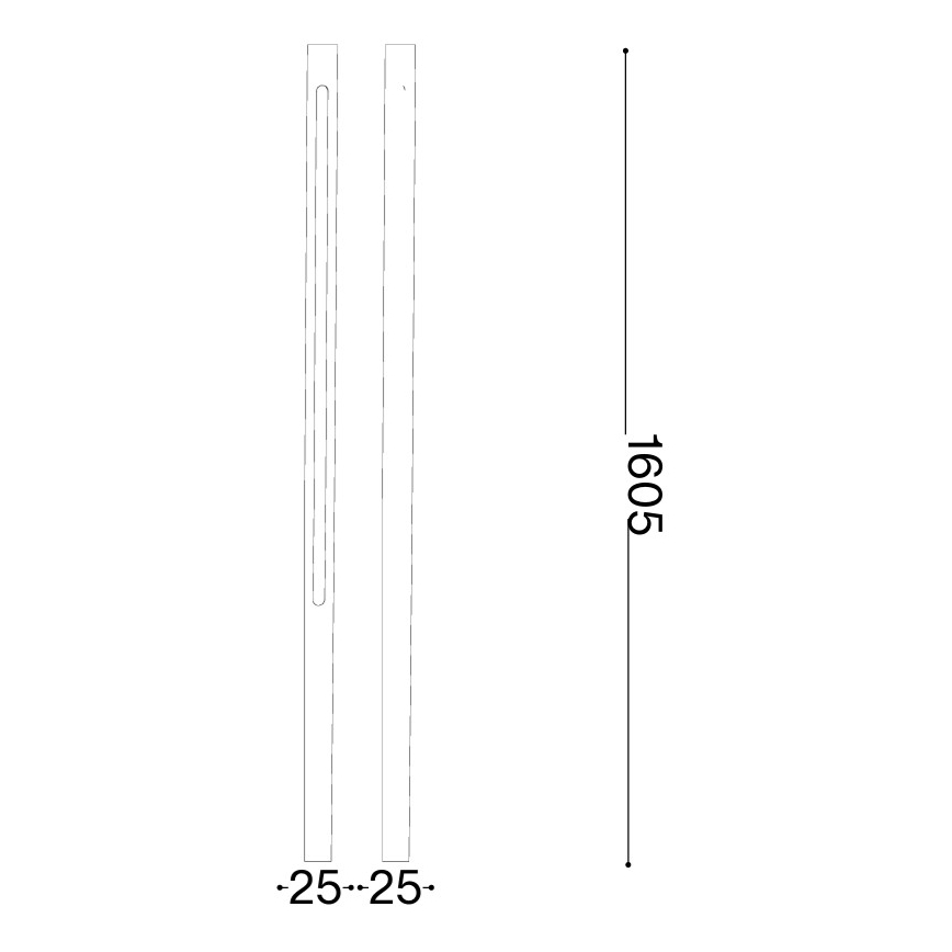 Ideal Lux - LED Outdoor Lamp JEDI LED/25W/230V 160 cm CRI 90 IP65 brown