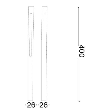 Ideal Lux - LED Outdoor Lamp JEDI LED/7W/230V 40 cm CRI 90 IP65 brown