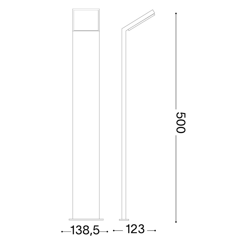 Ideal Lux - LED Outdoor lamp STYLE LED/8,5W/230V 3000K 50 cm CRI 90 IP54 brown
