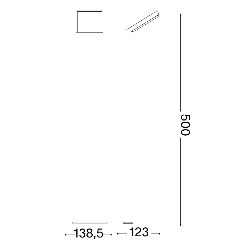 Ideal Lux - LED Outdoor lamp STYLE LED/8,5W/230V 3000K 50 cm CRI 90 IP54 anthracite