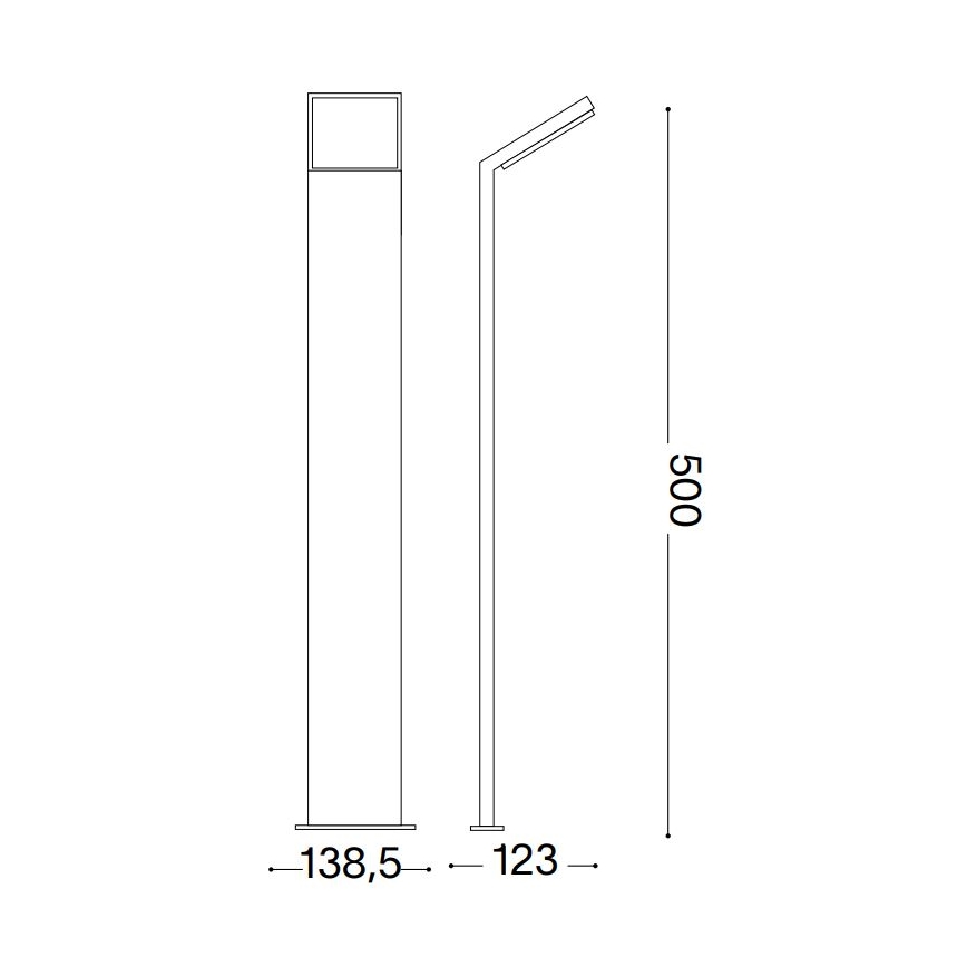 Ideal Lux - LED Outdoor lamp STYLE LED/8,5W/230V 3000K 50 cm CRI 90 IP54 anthracite