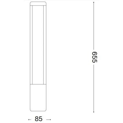 Ideal Lux - LED Outdoor lamp TIFONE LED/8,5W/230V 65,5 cm IP65 anthracite
