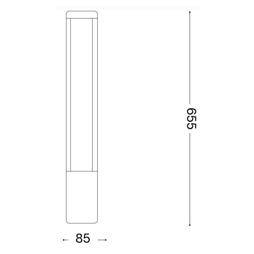 Ideal Lux - LED Outdoor lamp TIFONE LED/8,5W/230V 65,5 cm IP65 anthracite