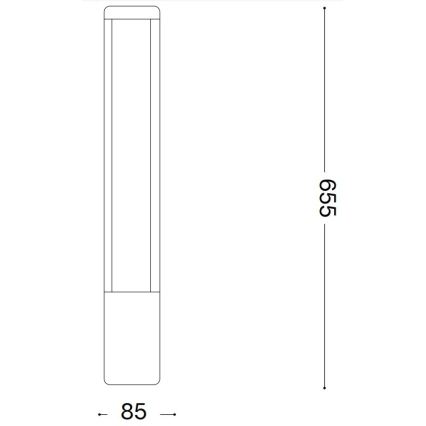 Ideal Lux - LED Outdoor lamp TIFONE LED/8,5W/230V 65,5 cm IP65 anthracite