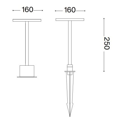 Ideal Lux - LED Outdoor lamp TOFFEE LED/11W/230V CRI 90 IP65 anthracite
