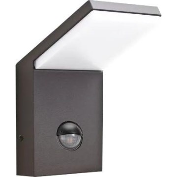 Ideal Lux - LED Outdoor light with sensor STYLE LED/9W/230V 4000K CRI 90 IP54 anthracite