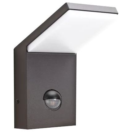 Ideal Lux - STYLE LED Outdoor Luminaire with Sensor LED/9W/230V 4000K CRI 90 IP54 Anthracite