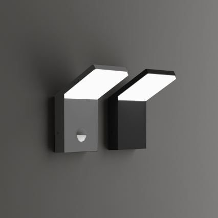 Ideal Lux - STYLE LED Outdoor Luminaire with Sensor LED/9W/230V 4000K CRI 90 IP54 Anthracite