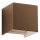 Ideal Lux - LED Outdoor wall light ATOM LED/12W/230V CRI 90 IP54 brown