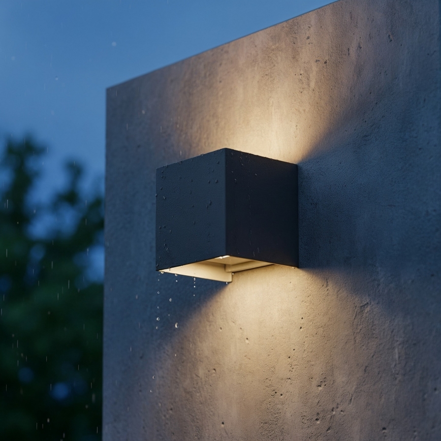 Ideal Lux - LED Outdoor wall light ATOM LED/12W/230V CRI 90 IP54 anthracite