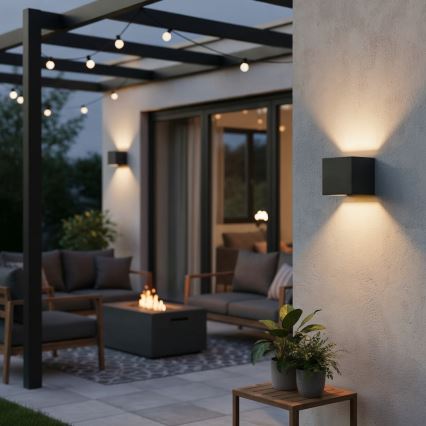 Ideal Lux - LED Outdoor wall light ATOM LED/12W/230V CRI 90 IP54 anthracite