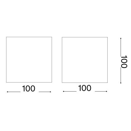 Ideal Lux - LED Outdoor wall light ATOM LED/12W/230V CRI 90 IP54 anthracite