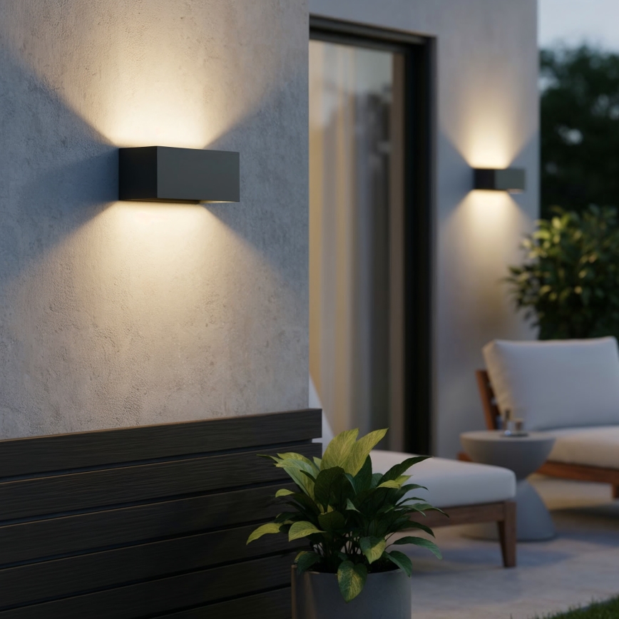 Ideal Lux - LED Outdoor wall light ATOM LED/25W/230V CRI 90 IP54 anthracite