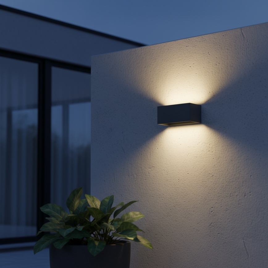 Ideal Lux - LED Outdoor wall light ATOM LED/25W/230V CRI 90 IP54 anthracite