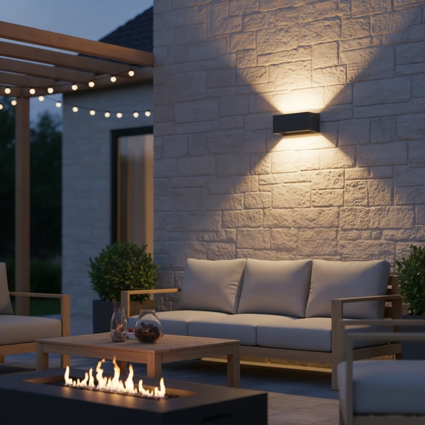Ideal Lux - LED Outdoor wall light ATOM LED/25W/230V CRI 90 IP54 anthracite