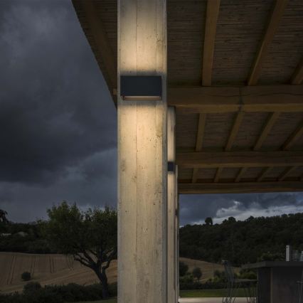 Ideal Lux - LED Outdoor wall light ATOM LED/25W/230V CRI 90 IP54 anthracite