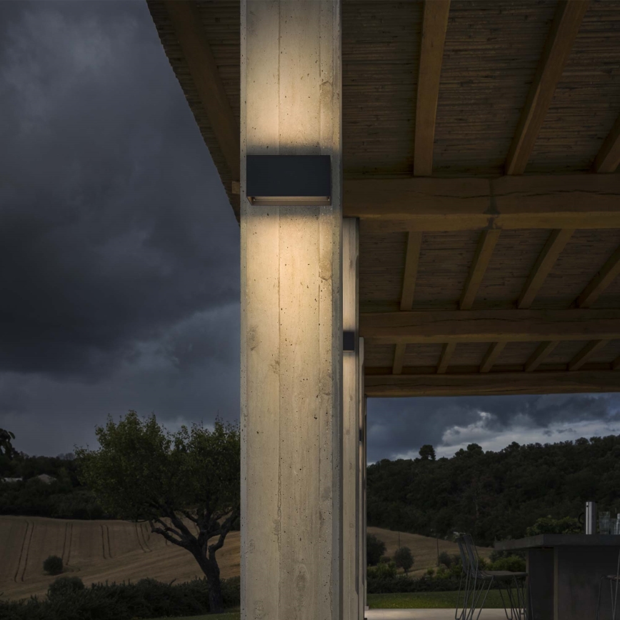 Ideal Lux - LED Outdoor wall light ATOM LED/25W/230V CRI 90 IP54 anthracite