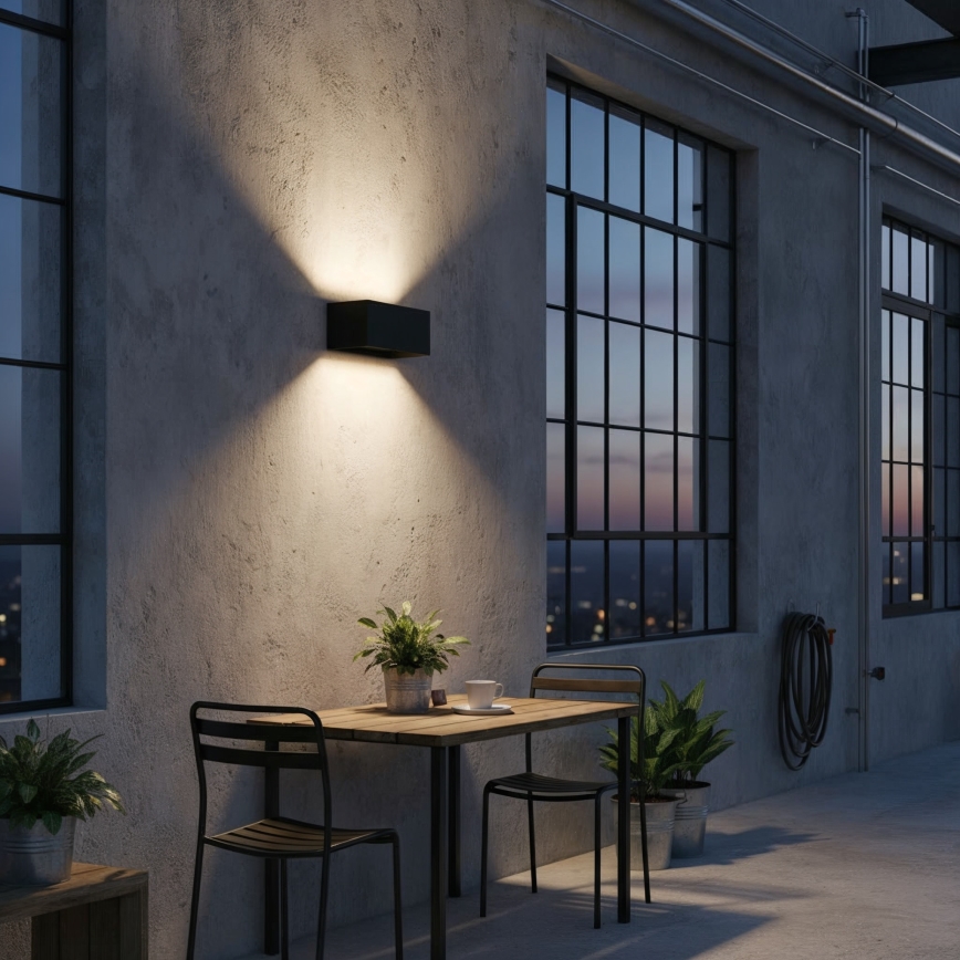 Ideal Lux - LED Outdoor wall light ATOM LED/25W/230V CRI 90 IP54 black